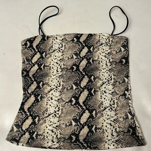 Snakeskin print tank top